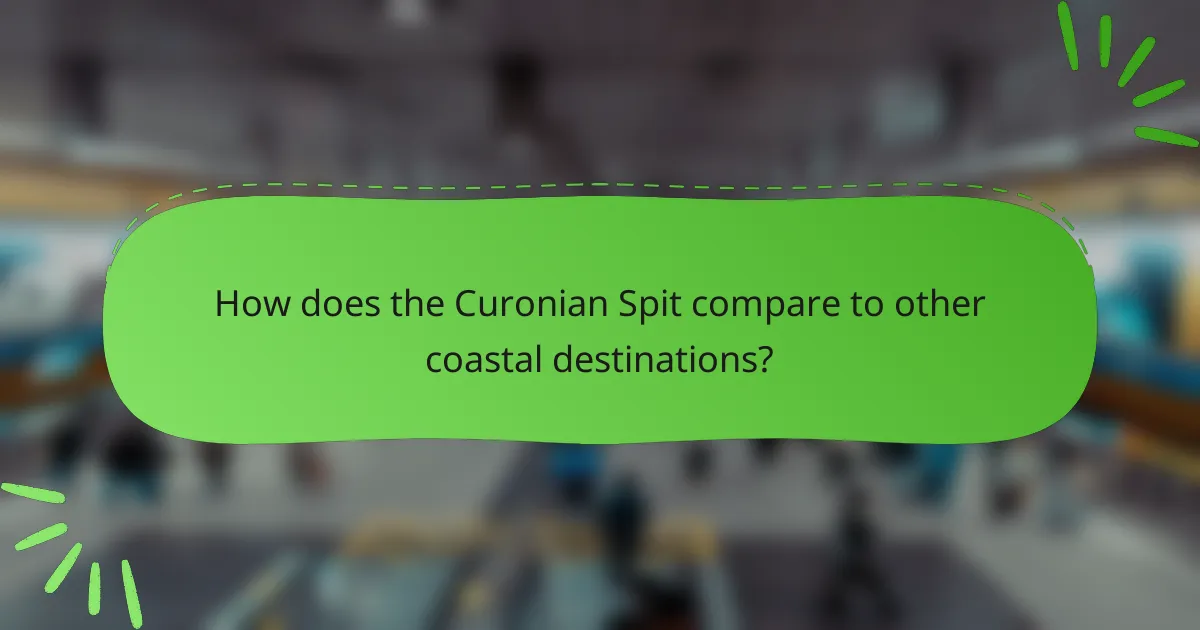 How does the Curonian Spit compare to other coastal destinations?