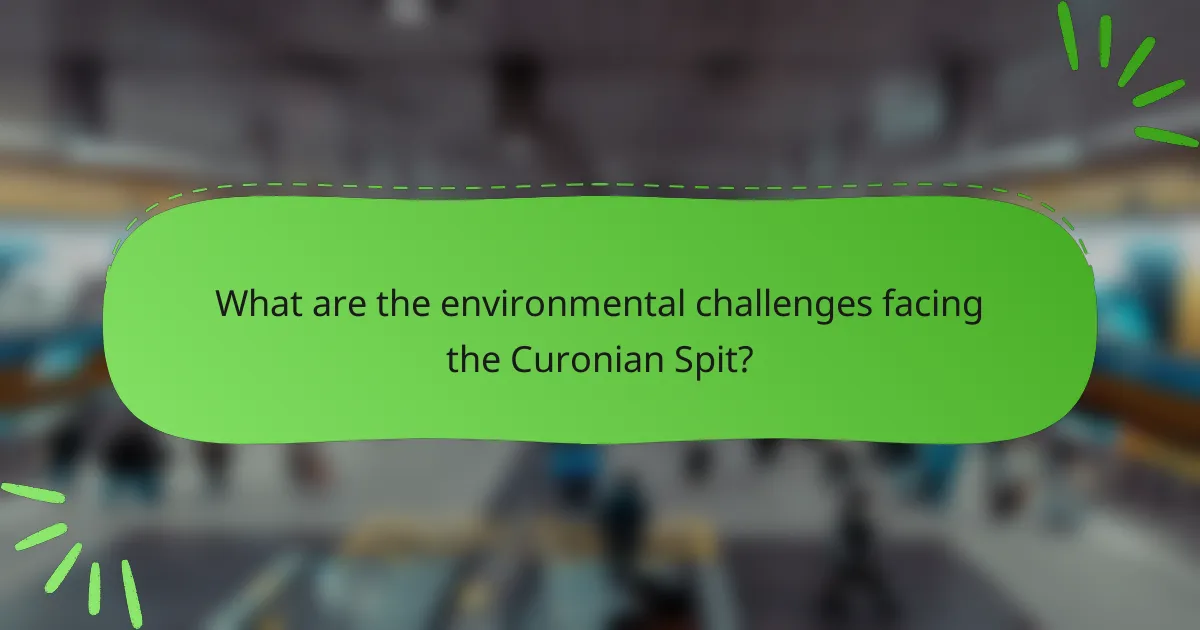 What are the environmental challenges facing the Curonian Spit?
