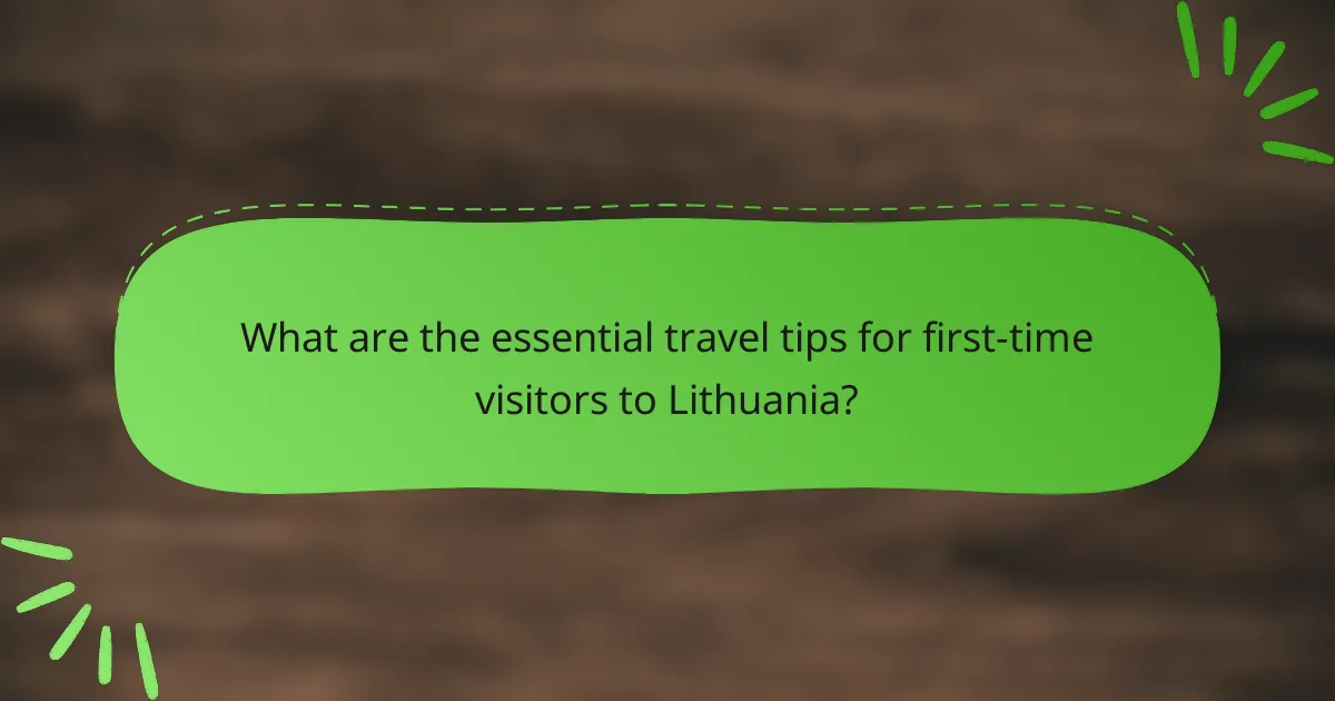 What are the essential travel tips for first-time visitors to Lithuania?