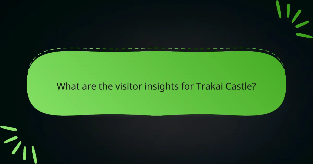 What are the visitor insights for Trakai Castle?